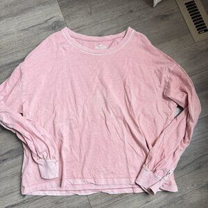 Pink Hollister Long Sleeve Lace Sleeve Large